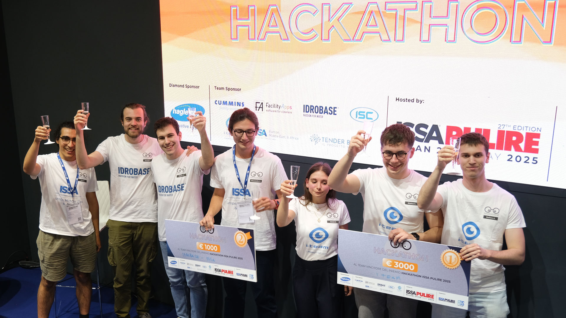 Team "I-Team" Wins the Second Edition of the Hackathon ISSA PULIRE second place for the "Idrobase ISSA" Team